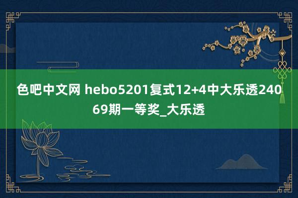 色吧中文网 hebo5201复式12+4中大乐透24069期一等奖_大乐透