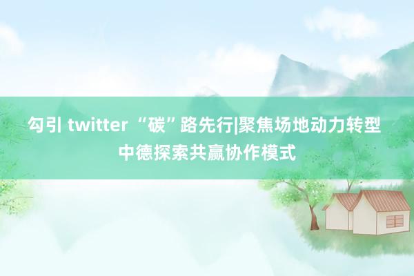 勾引 twitter “碳”路先行|聚焦场地动力转型 中德探索共赢协作模式