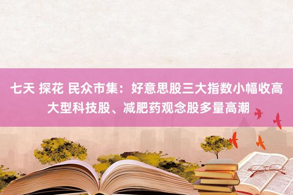 七天 探花 民众市集：好意思股三大指数小幅收高 大型科技股、减肥药观念股多量高潮