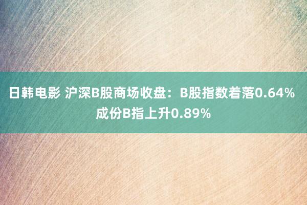 日韩电影 沪深B股商场收盘：B股指数着落0.64% 成份B指上升0.89%