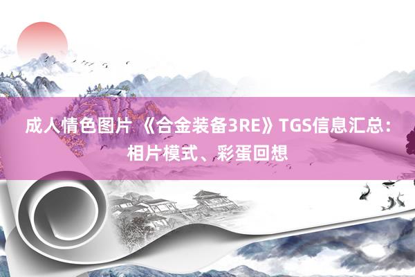 成人情色图片 《合金装备3RE》TGS信息汇总：相片模式、彩蛋回想