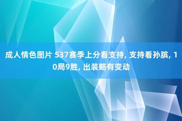 成人情色图片 S37赛季上分看支持， 支持看孙膑， 10局9胜， 出装略有变动