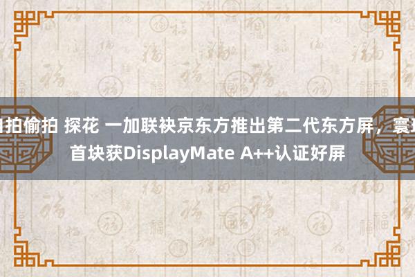 自拍偷拍 探花 一加联袂京东方推出第二代东方屏，寰球首块获DisplayMate A++认证好屏