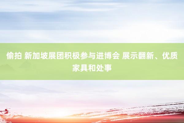 偷拍 新加坡展团积极参与进博会 展示翻新、优质家具和处事