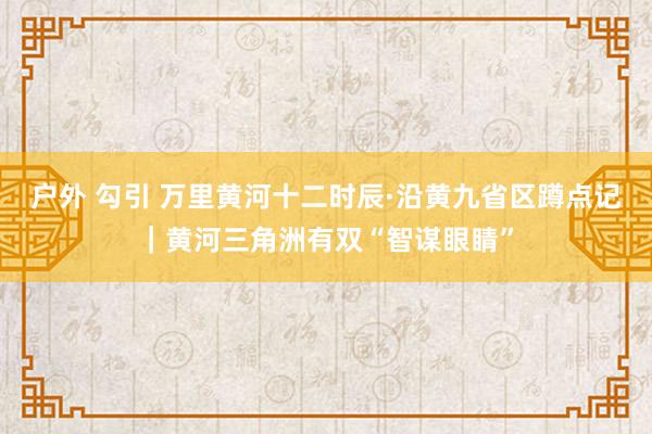 户外 勾引 万里黄河十二时辰·沿黄九省区蹲点记｜黄河三角洲有双“智谋眼睛”