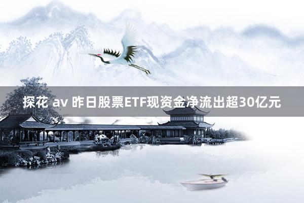 探花 av 昨日股票ETF现资金净流出超30亿元