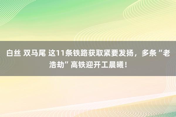 白丝 双马尾 这11条铁路获取紧要发扬，多条“老浩劫”高铁迎开工晨曦！