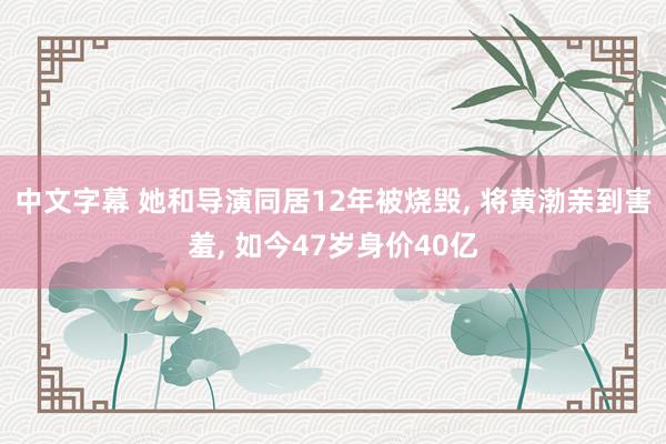 中文字幕 她和导演同居12年被烧毁， 将黄渤亲到害羞， 如今47岁身价40亿