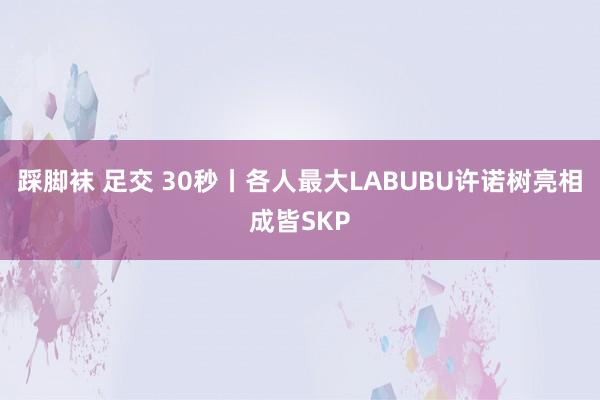 踩脚袜 足交 30秒丨各人最大LABUBU许诺树亮相成皆SKP