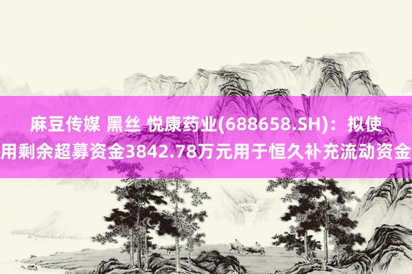 麻豆传媒 黑丝 悦康药业(688658.SH)：拟使用剩余超募资金3842.78万元用于恒久补充流动资金