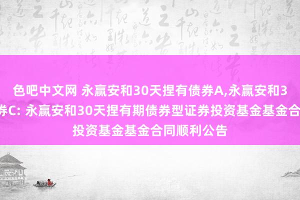 色吧中文网 永赢安和30天捏有债券A，永赢安和30天捏有债券C: 永赢安和30天捏有期债券型证券投资基金基金合同顺利公告