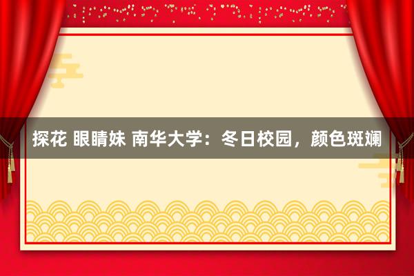 探花 眼睛妹 南华大学：冬日校园，颜色斑斓