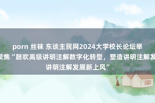 porn 丝袜 东谈主民网2024大学校长论坛举行 论坛四聚焦“鼓吹高级讲明注解数字化转型，塑造讲明注解发展新上风”