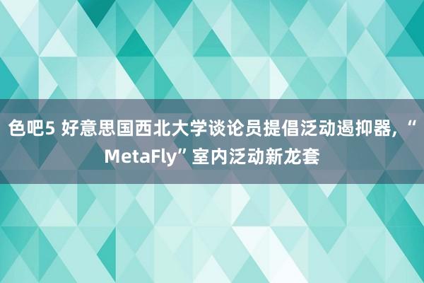 色吧5 好意思国西北大学谈论员提倡泛动遏抑器， “MetaFly”室内泛动新龙套