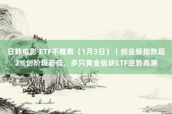 日韩电影 ETF不雅察（1月3日）丨创业板指跌超2%创阶段新低，多只黄金板块ETF逆势高潮