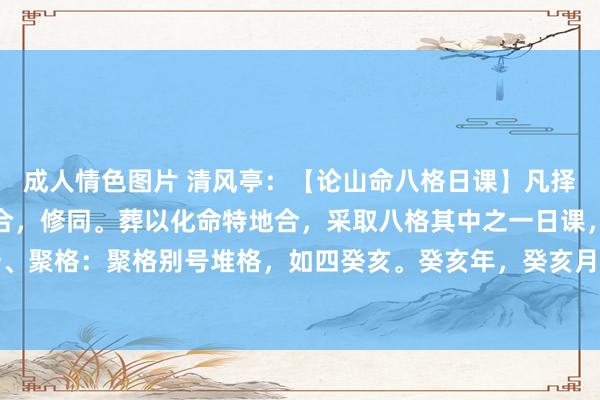 成人情色图片 清风亭：【论山命八格日课】凡择日，造以造主生命特地合，修同。葬以化命特地合，采取八格其中之一日课，无不发福矣。一、聚格：聚格别号堆格，如四癸亥。癸亥年，癸亥月，癸亥日，癸亥时。谓之干支一气，又谓...