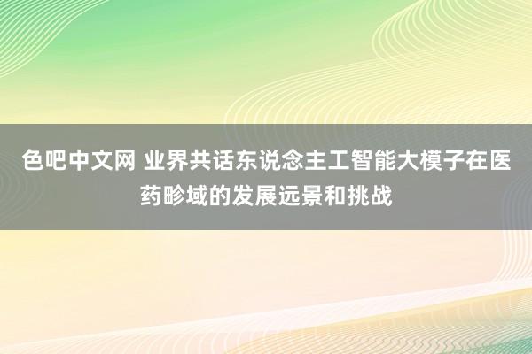 色吧中文网 业界共话东说念主工智能大模子在医药畛域的发展远景和挑战