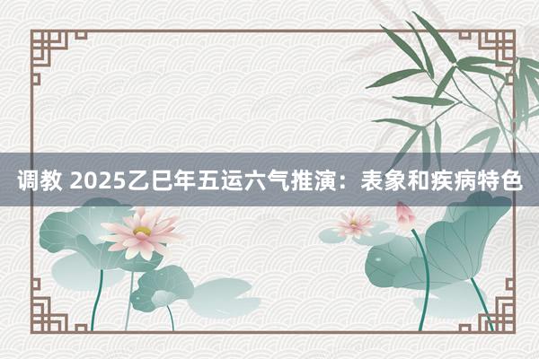 调教 2025乙巳年五运六气推演：表象和疾病特色