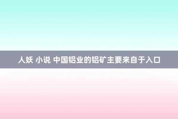 人妖 小说 中国铝业的铝矿主要来自于入口