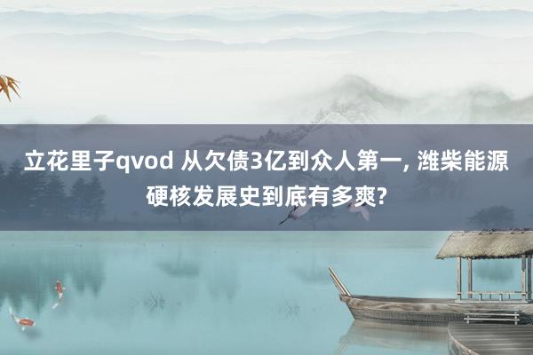 立花里子qvod 从欠债3亿到众人第一， 潍柴能源硬核发展史到底有多爽?